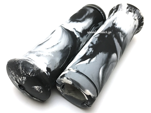 Nice!Motorcycle JACK HAMMER MARBLE GRIP�ʥʥ����⡼�����������른��å��ϥޡ��ޡ��֥륰��åס�WHITE & BLACK & GRAY ������С���