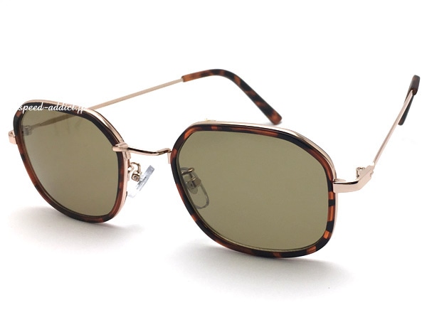 SOFT SQUARE METAL SUNGLASSʥեȥ᥿륵󥰥饹ˤ٤ù  LIGHT BROWN