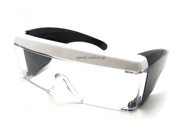 OVER GLASS GOGGLE�ʥ����С����饹���������BLACK/WHITE �� CLEAR