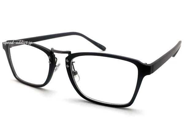 SQUARE BRIDGE SUNGLASS�ʥ��������֥�å����󥰥饹�˱�ä�BLACK �� CLEAR