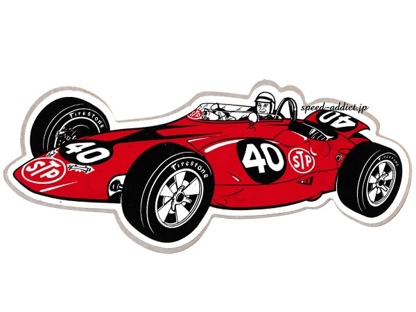 60's VINTAGE STP Sticker STP-Paxton Turbocar��60s�ӥ�ơ���STP���ƥå���STP-Paxton�����ܥ�����90mm��200mm