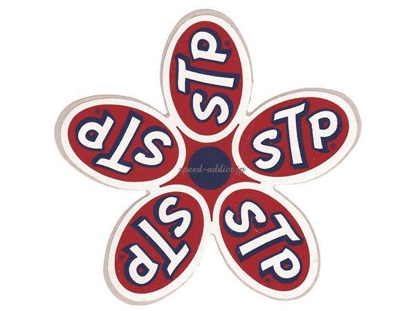 60's VINTAGE STP Sticker FLOWER POWER��60s�ӥ�ơ���STP���ƥå����ե��ѥ��100mm��100mm