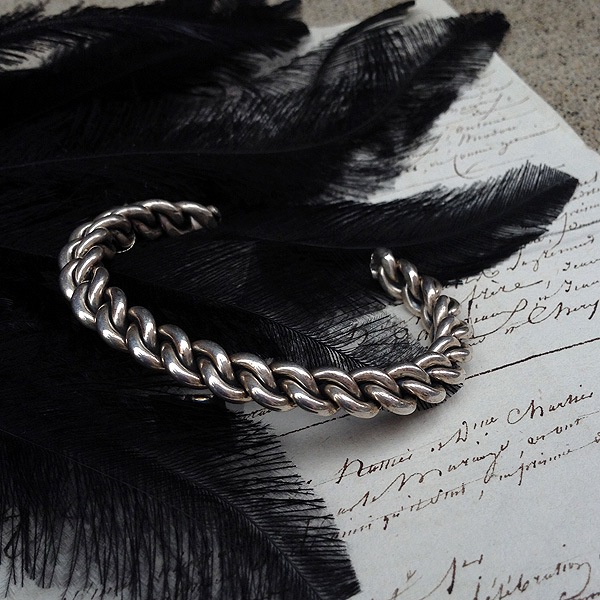  Braided Wire Silver Bracelet (�֥쥤�ǥåɥ磻�䡼 ����С� �Х󥰥��
