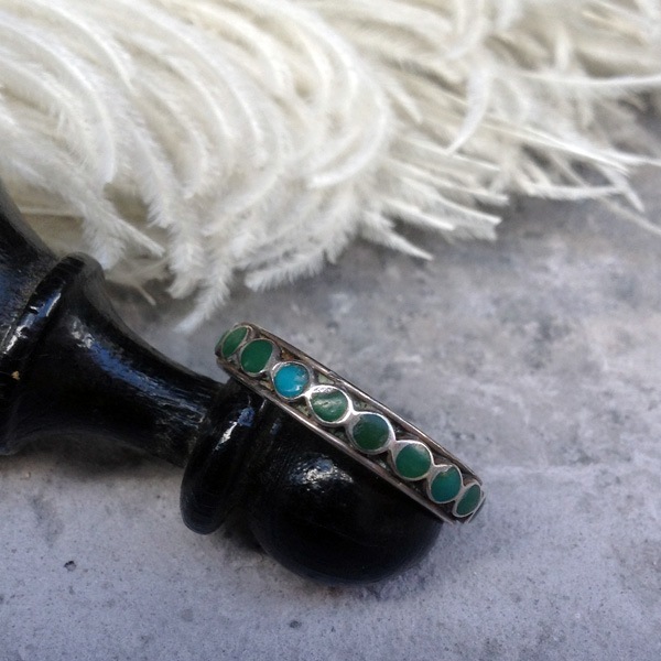 Turquoise Silver Eternity Ring�ʥ��������� ����С������˥ƥ���󥰡�
