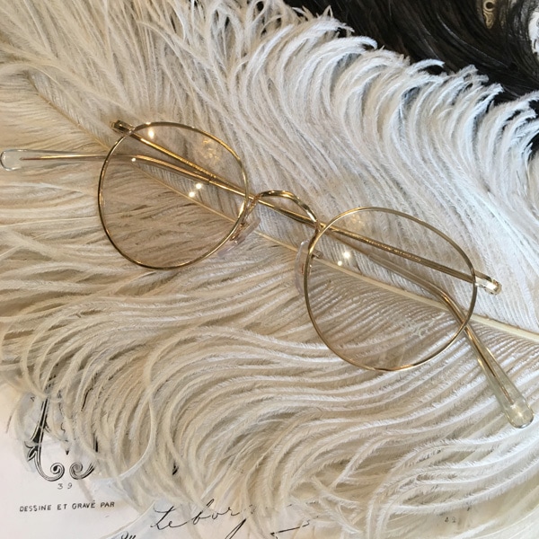 70's ENGLAND HILTON CLASSIC 14KRG GLASS��70s���󥰥��ɥҥ�ȥ󥯥饷�å�14��ԥ󥯥�����ɥ��饹��