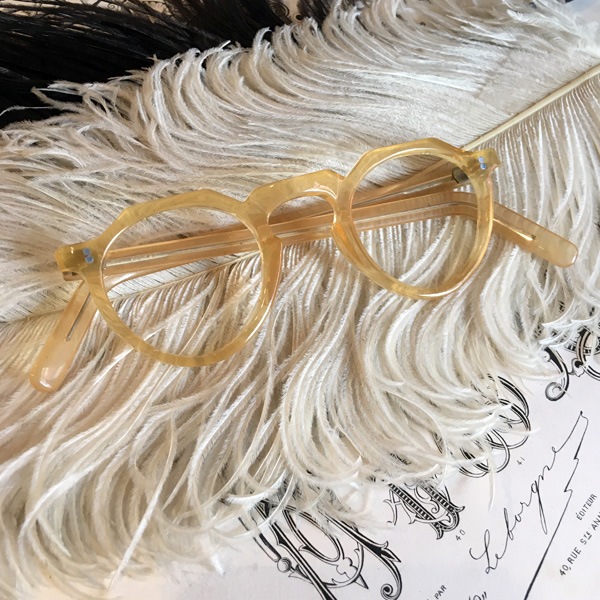 50's FRANCE CEBO Crown Panto Frameʥ 饦ѥ ᥬͥե졼Yellow