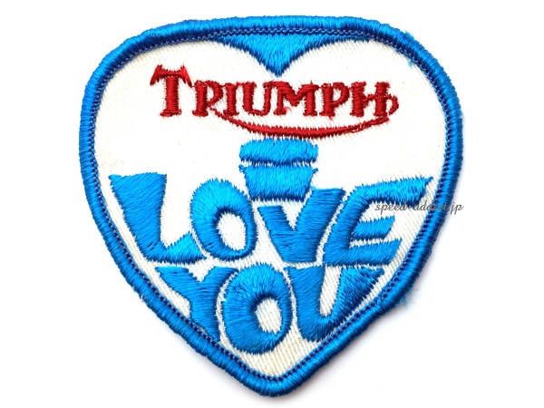 70's VINTAGE TRIUMPH I LOVE YOU WAPPEN��70s�ӥ�ơ����ȥ饤�����I LOVE YOU��åڥ��