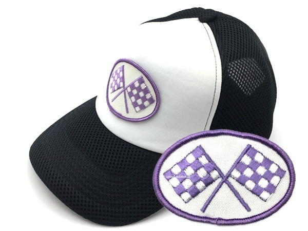 MESH CAP CHECKER FLAGS�ʥ�å��奭��åץ����å����ե�å���PURPLE