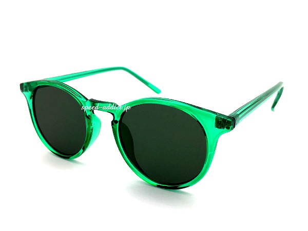 FLAT LENS BOSTON SUNGLASS�ʥե�åȥ�󥺥ܥ��ȥ󥵥󥰥饹��CLEAR GREEN �� DARK GREEN