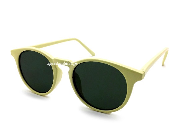 FLAT LENS BOSTON SUNGLASS�ʥե�åȥ�󥺥ܥ��ȥ󥵥󥰥饹��IVORY �� DARK GREEN