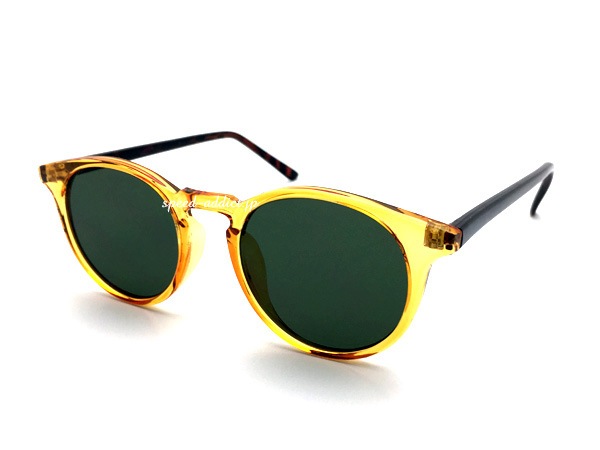FLAT LENS BOSTON SUNGLASS�ʥե�åȥ�󥺥ܥ��ȥ󥵥󥰥饹��CLEAR BROWN �� DARK GREEN