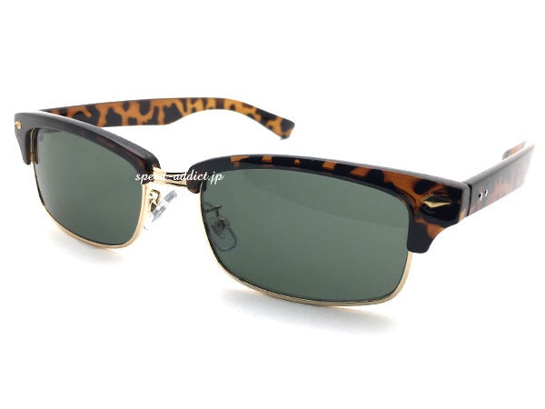 SQUARE NARROW BROW SIRMONT SUNGLASS�ʥ��������ʥ����֥����������ȥ��󥰥饹�ˤ٤ù�/GOLD �� DARK GREEN