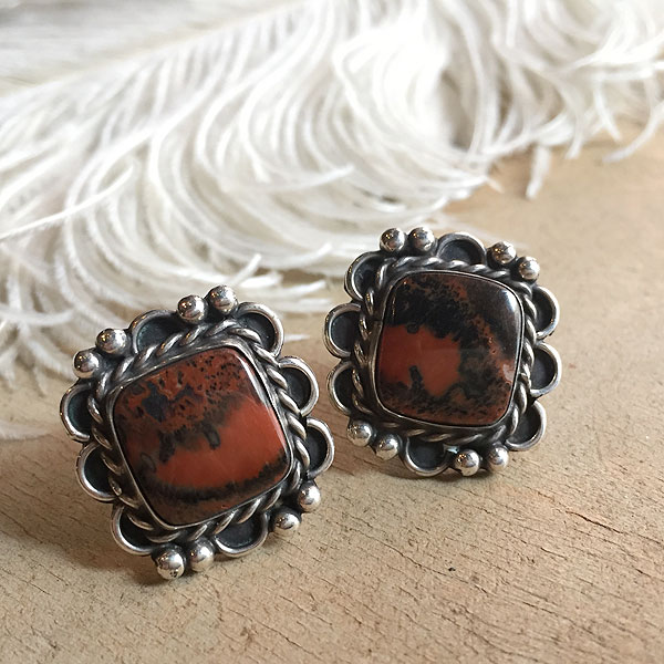 PetrifiedWood Silver Earrings�ʥڥȥ�ե����ɥ��å� ����С������󥰡�