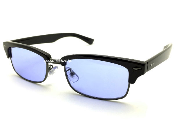 SQUARE NARROW BROW SIRMONT SUNGLASS�ʥ��������ʥ����֥����������ȥ��󥰥饹��BLACK/GUNMETAL �� LIGHT BLUE