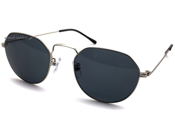 50's STYLE METAL CROWN PANTO SUNGLASS��50s��������᥿�륯�饦��ѥ�ȥ��󥰥饹�˱�ä�SILVER �� SMOKE