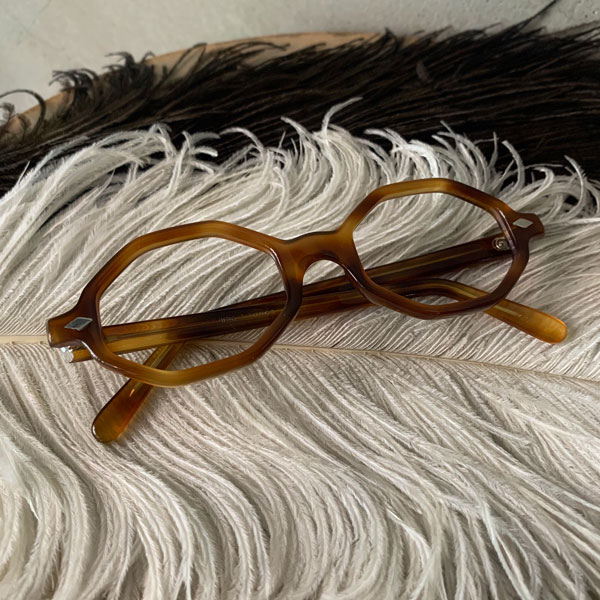 50's FRANCE Octagon Frame�ʥ��������� �ᥬ�ͥե졼���Tortoise
