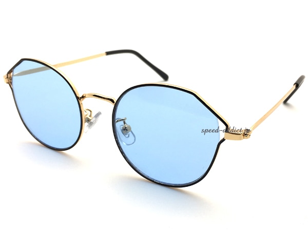 GAP METAL FRAME SUNGLASS��GAP�᥿��ե졼�ॵ�󥰥饹��GOLD/BLACK �� LIGHT BLUE