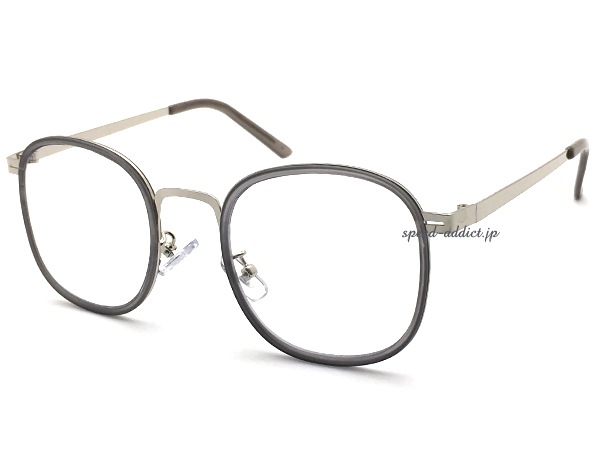 METAL SQUARE SUNGLASS�ʥ᥿�륹���������󥰥饹��GRAY/SILVER �� CLEAR