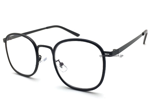 METAL SQUARE SUNGLASS�ʥ᥿�륹���������󥰥饹��BLACK/��ä�BLACK �� CLEAR