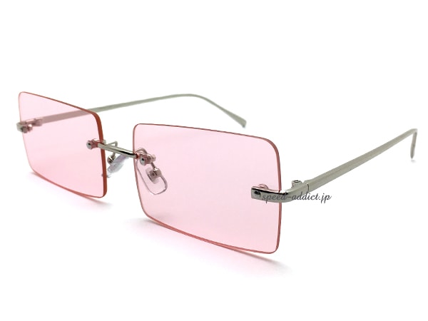 FLAT LENS SQUARE SUNGLASS�ʥե�åȥ�󥺥����������󥰥饹��SILVER �� PINK
