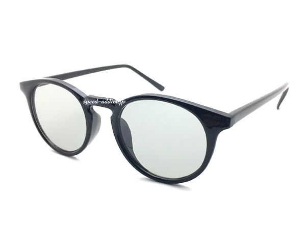 FLAT LENS BOSTON SUNGLASS�ʥե�åȥ�󥺥ܥ��ȥ󥵥󥰥饹��BLACK �� LIGHT SMOKE