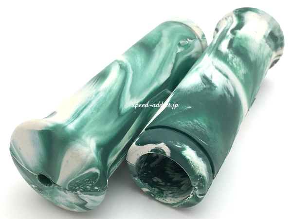 Nice!Motorcycle JACK HAMMER MARBLE GRIP�ʥʥ����⡼�����������른��å��ϥޡ��ޡ��֥륰��åס�GREEN & WHITE ������С���