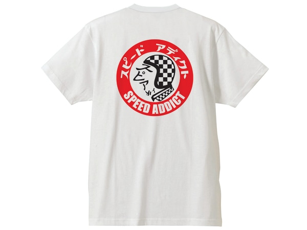 SUPER HEAVY WEIGHT SPEED ADDICT TRADE MARK POCKET T-shirt BACK PRINTʥѡإȥԡɥǥȥȥ졼ɥޡݥåTĥХåץȡWHITE