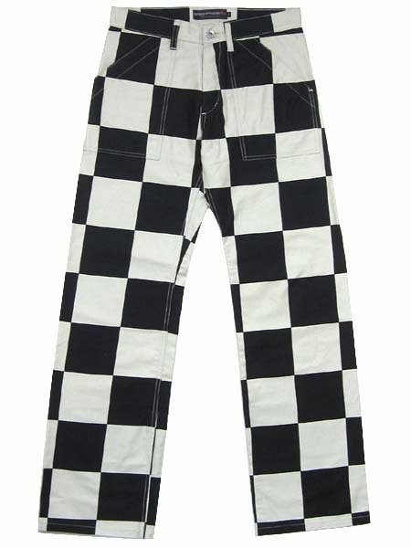 CHECKER PANTSʥåѥġWHITE  BLACK