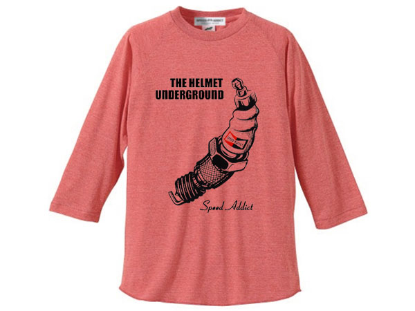THE HELMET UNDERGROUND Raglan 3/4 Sleeves T-shirt�ʥإ��åȥ���������饦��ɥ饰���3/4���꡼��T����ġ�RED