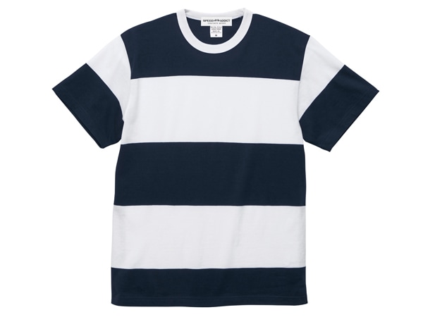 SUPER BOLD BORDER T-shirt�ʥ����ѡ��ܡ���ɥܡ�����T����ġ�NAVY �� WHITE