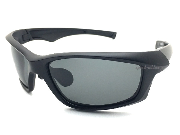 FLEXIBLE NOSE PAD POLARIZED SUNGLASS�ʥե쥭���֥�Ρ����ѥå��и����󥰥饹�˱�ä�BLACK �� �и�SMOKE