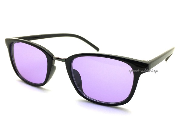 METAL COMBI SQUARE WELLINGTON SUNGLASS�ʥ᥿�륳��ӥ��������������ȥ󥵥󥰥饹��BLACK/GUNMETAL �� LIGHT PURPLE