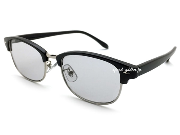 NARROW SIRMONT BROW SUNGLASS�ʥʥ����������ȥ֥������󥰥饹��BLACK/SILVER �� LIGHT SMOKE