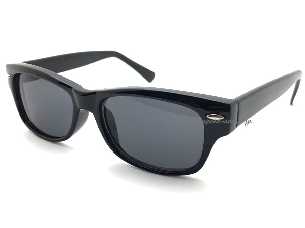 60's OLD SQUARE WELLINGTON SUNGLASS��60s������ɥ��������������ȥ󥵥󥰥饹��BLACK �� SMOKE