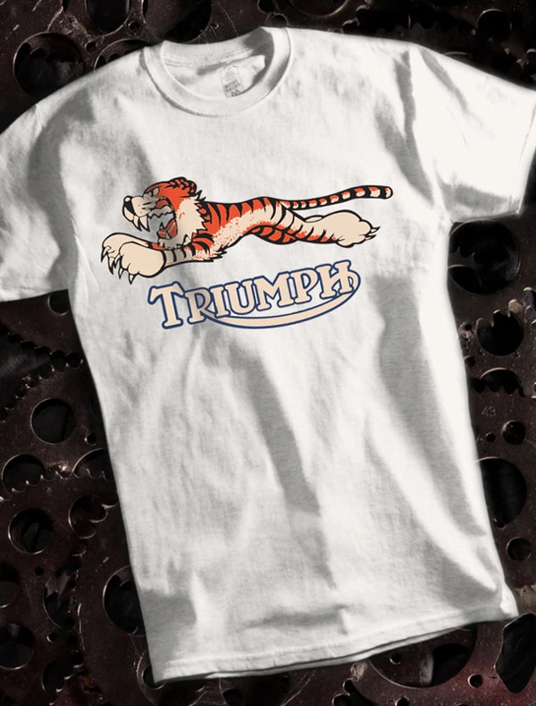 METRO RACING TRIUMPH TIGER T-shirtʥȥ졼󥰥ȥ饤եTġWHITE