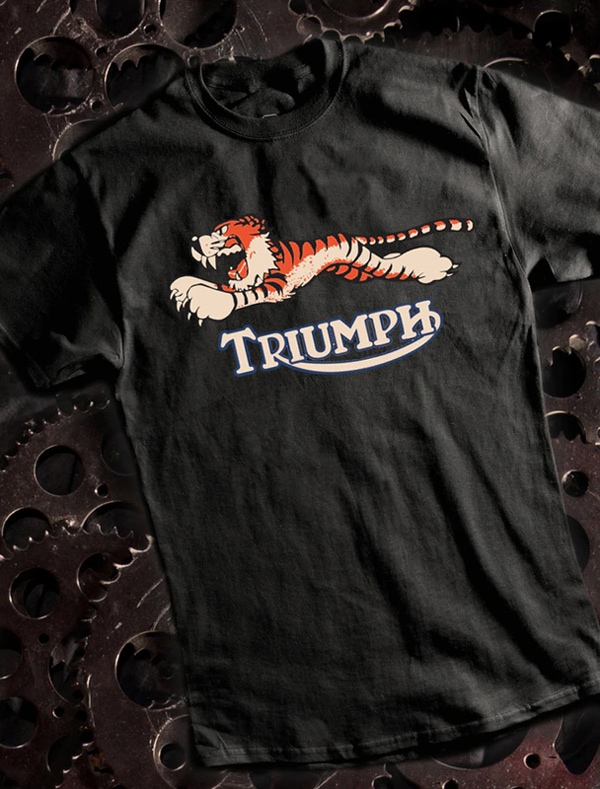 METRO RACING TRIUMPH TIGER T-shirt�ʥ�ȥ��졼���󥰥ȥ饤����ե�������T����ġ�BLACK