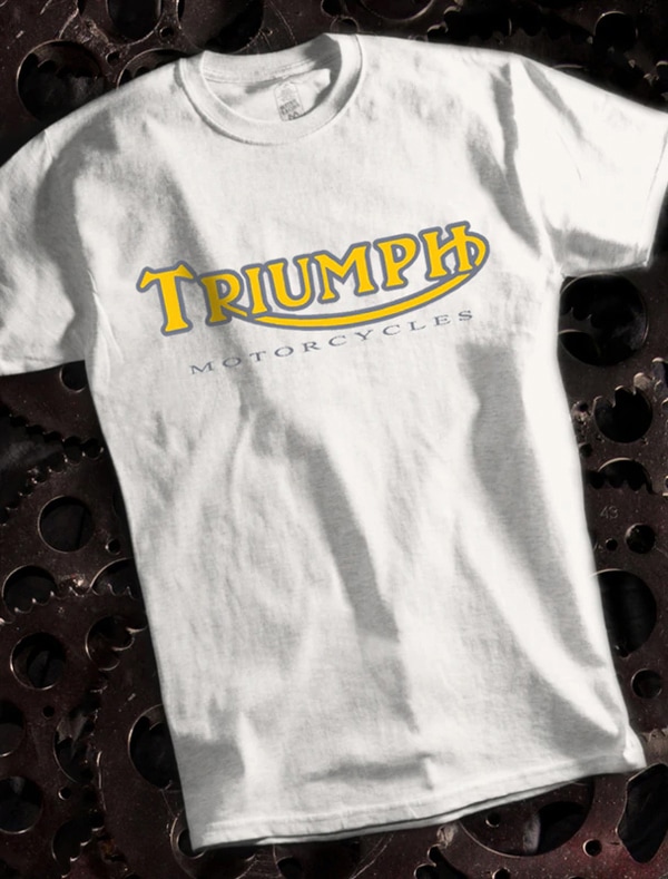 METRO RACING TRIUMPH T-shirt�ʥ�ȥ��졼���󥰥ȥ饤�����T����ġ�WHITE