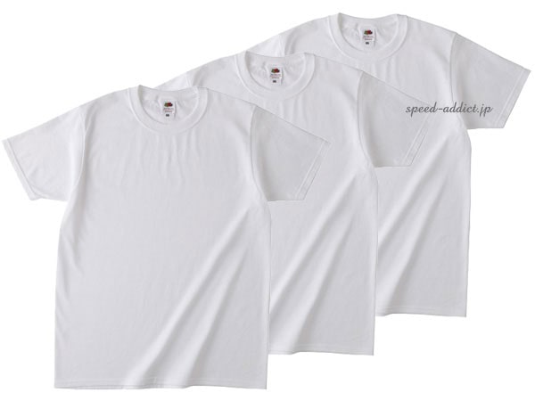 FRUIT OF THE LOOM ���ܿ͸������� T-shirt 3pc SET�ʥե롼�ĥ��֥��롼��T�����3���ȡ�WHITE