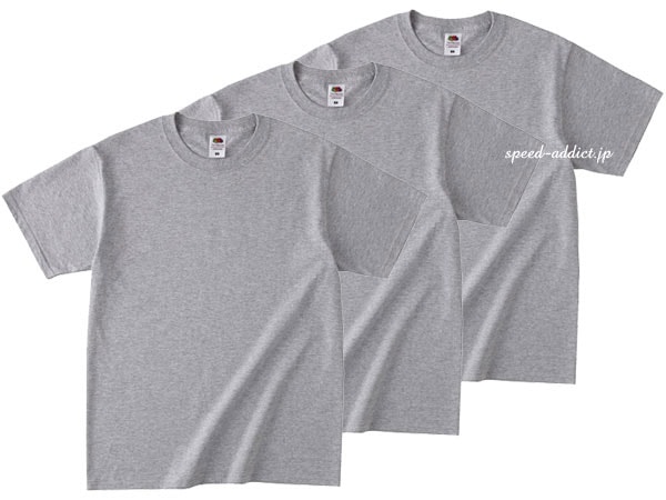 FRUIT OF THE LOOM ���ܿ͸������� T-shirt 3pc SET�ʥե롼�ĥ��֥��롼��T�����3���ȡ�GRAY