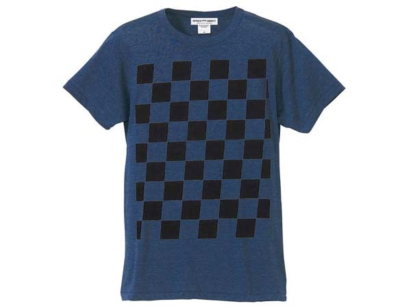 5��CHECKER �����ץ��� T-shirt��5������å��������ץ���T����ġ�NAVY �� BLACK