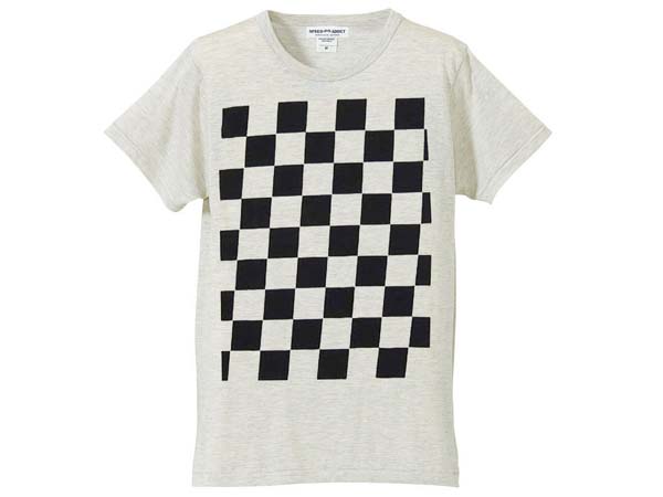 5��CHECKER �����ץ��� T-shirt��5������å��������ץ���T����ġ�OATMEAL �� BLACK