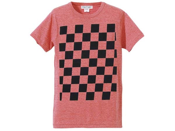 5��CHECKER �����ץ��� T-shirt��5������å��������ץ���T����ġ�RED �� BLACK