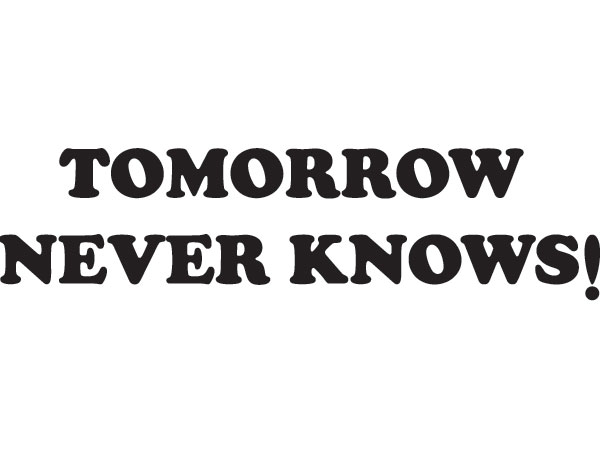 TOMORROW NEVER KNOWS Ringer T-shirtʥȥͥСΥ󥬡TġWHITE  BLACK