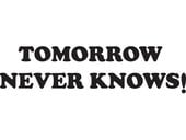 TOMORROW NEVER KNOWS Ringer T-shirt�ʥȥ�������ͥС��Υ�����󥬡�T����ġ�WHITE �� BLACK