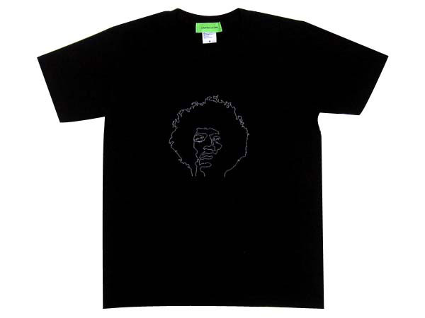 stencil JIMI HENDRIX T-shirtʥƥ󥷥른ߡإɥåTġBLACK