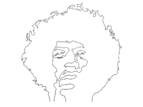 stencil JIMI HENDRIX T-shirtʥƥ󥷥른ߡإɥåTġWHITE