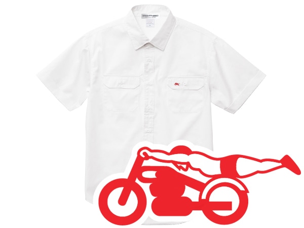 WORK SHIRT S/S ���ԡ��ɥ��ǥ����ȡʥ�������ȾµSPEED ADDICT��WHITE