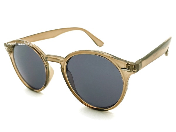 CLASSIC ROUND BOSTON SUNGLASS�ʥ��饷�å��饦��ɥܥ��ȥ󥵥󥰥饹�� CLEAR BROWN �� SMOKE