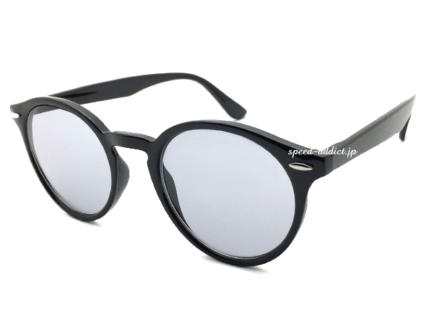 CLASSIC ROUND BOSTON SUNGLASS�ʥ��饷�å��饦��ɥܥ��ȥ󥵥󥰥饹��BLACK �� LIGHT SMOKE