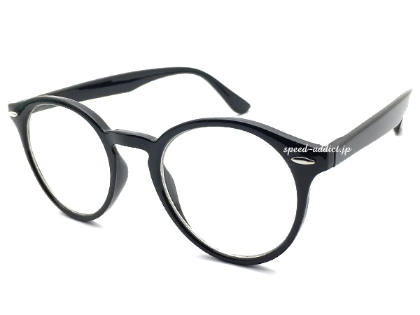 CLASSIC ROUND BOSTON SUNGLASS�ʥ��饷�å��饦��ɥܥ��ȥ󥵥󥰥饹��BLACK �� CLEAR